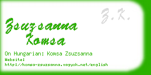 zsuzsanna komsa business card